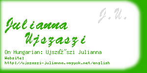 julianna ujszaszi business card